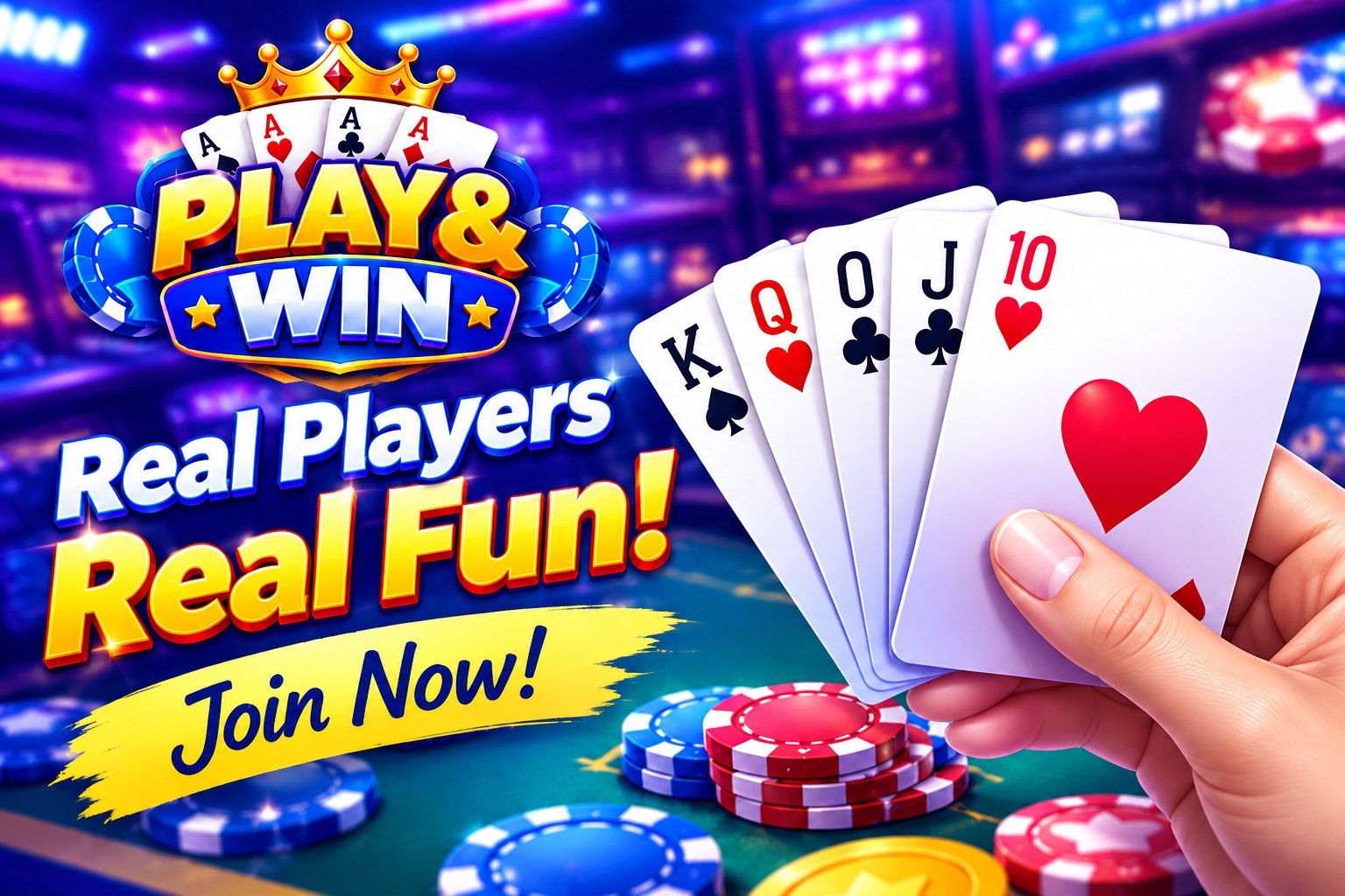 Real players real fun promotional banner