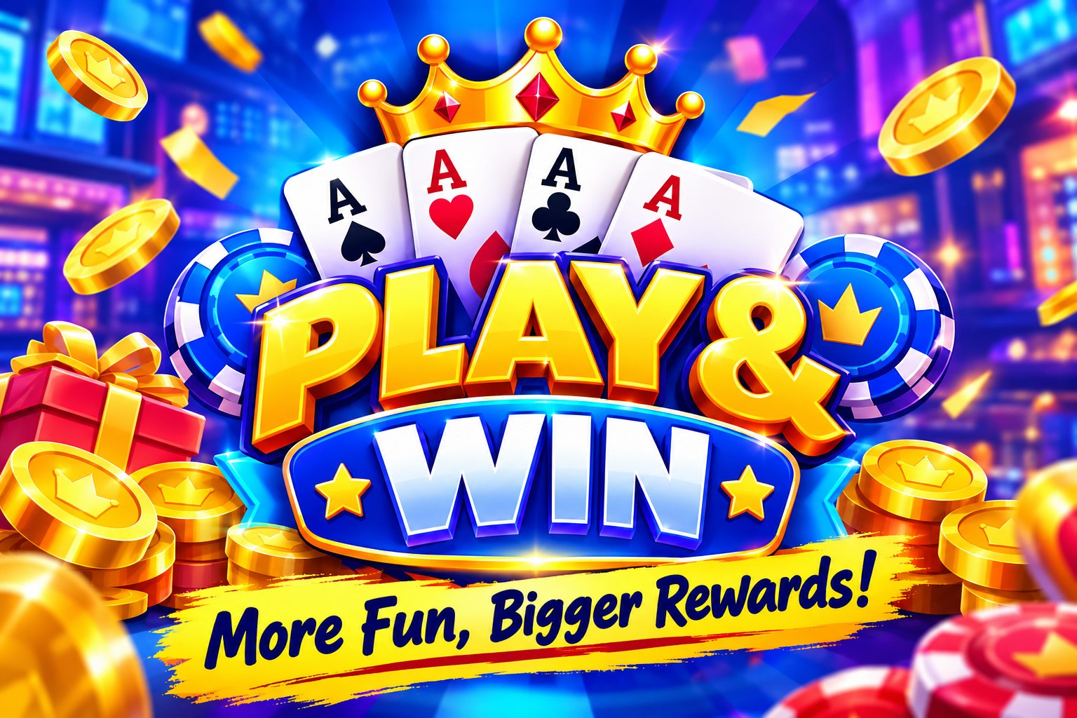 Play and win rewards promotional banner